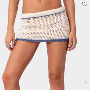 Cabana Contrast Crochet Mini Skirt XS/S